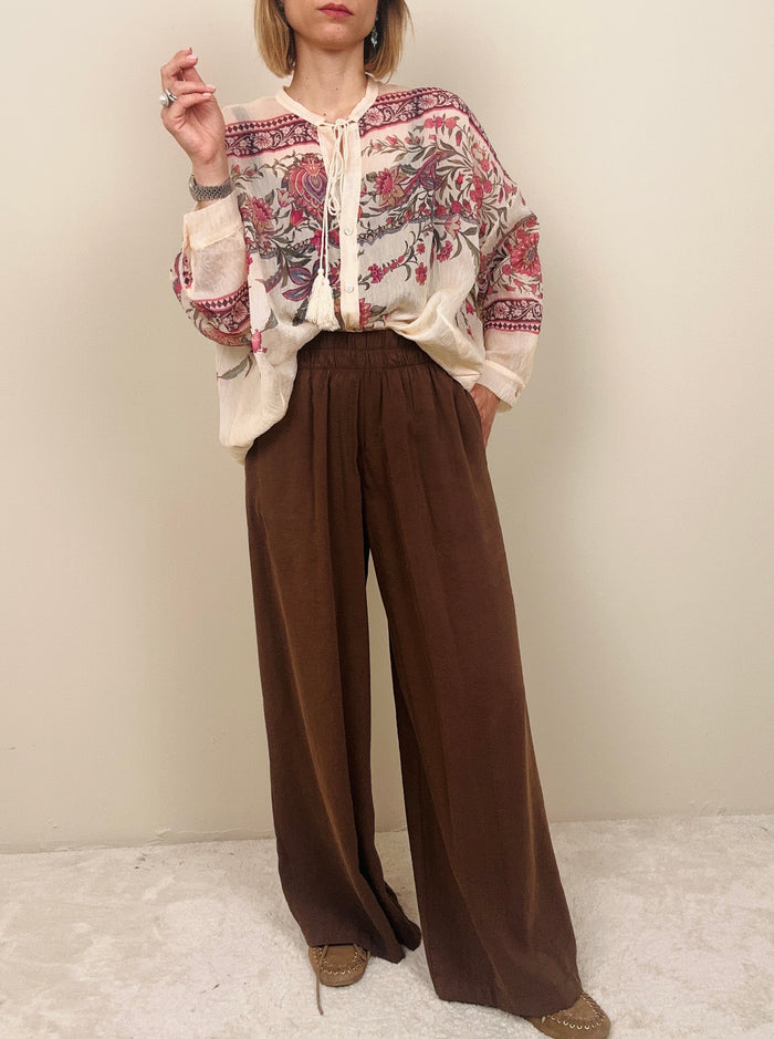 Pantalone marrone in modal