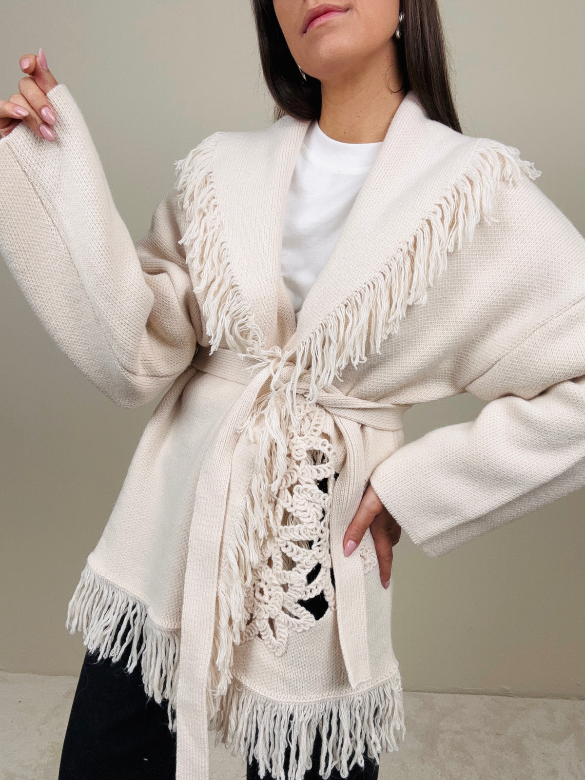 Cardigan con inserto (più colori)
