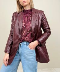 Giacca bordeaux stampa cocco