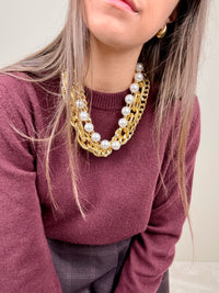 Collana lunga con perle