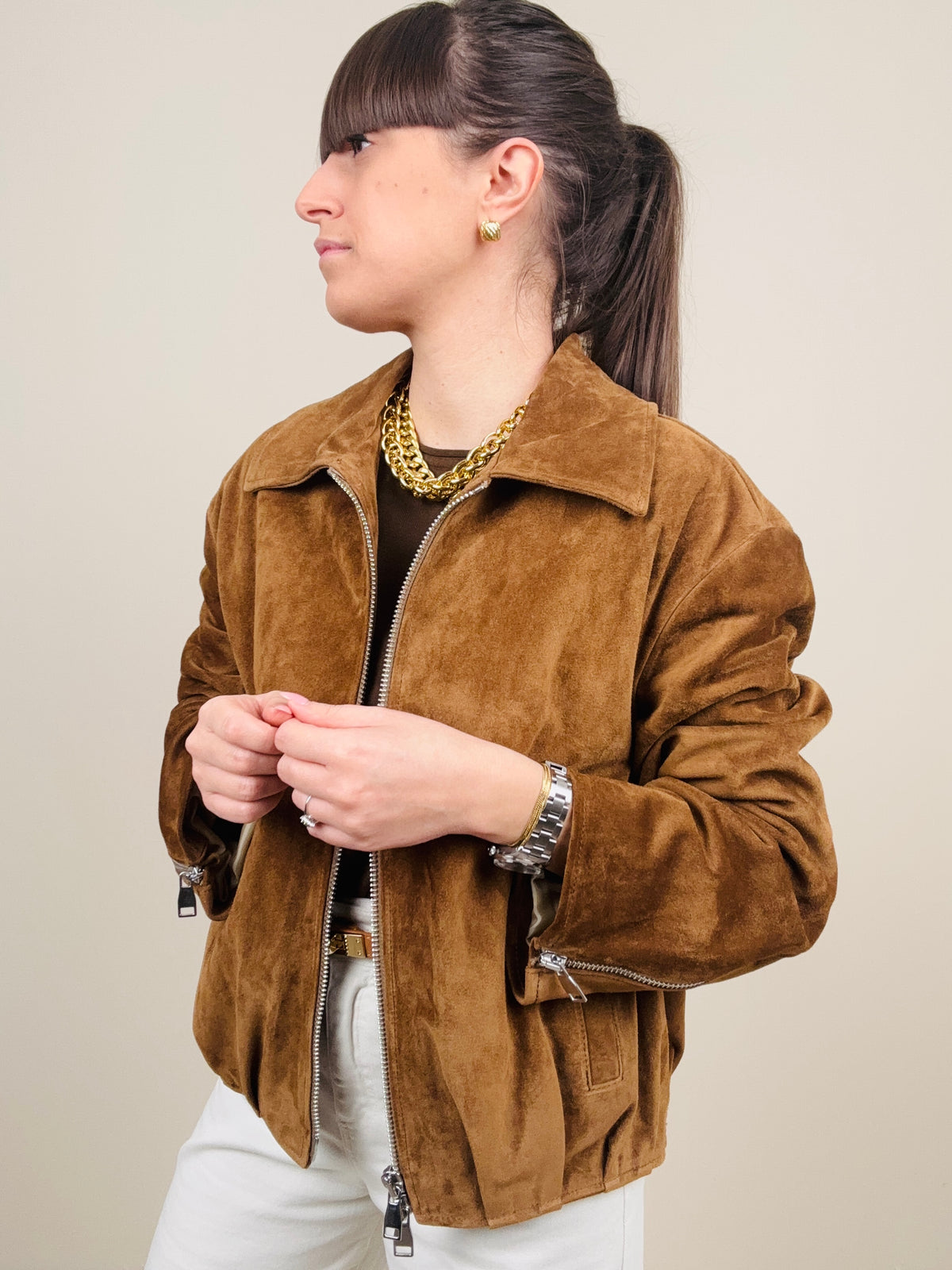 Bomber in vera pelle