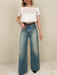 Jeans palazzo con cintura