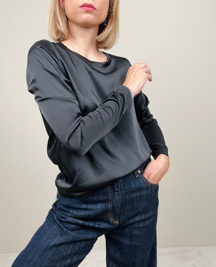 Camicia viscosa manica lunga (più colori)