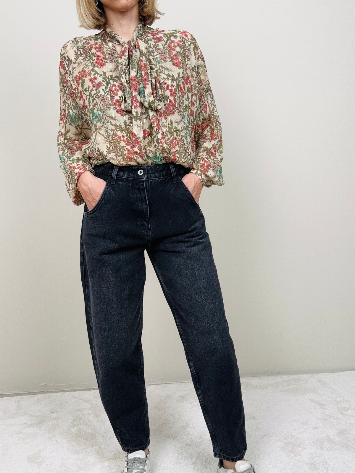 Jeans nero baloon