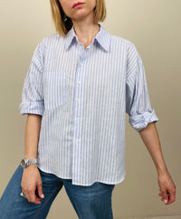 Camicia Summer Time riga azzurra