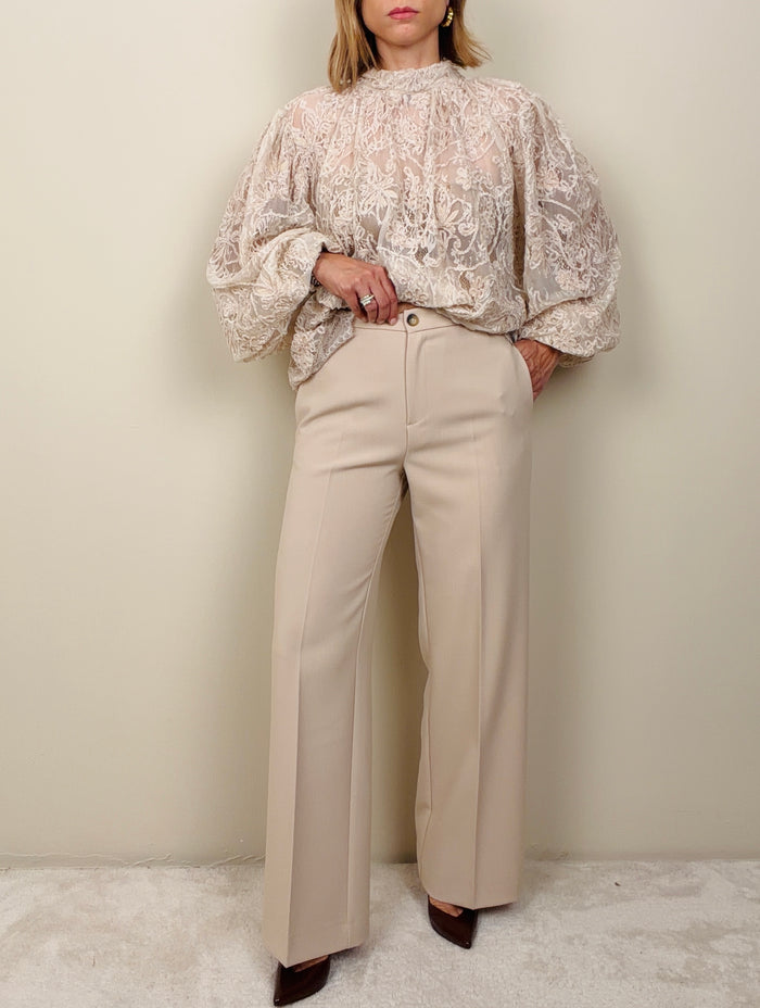 Pantalone palazzo burro