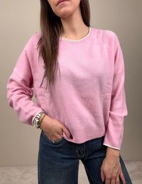 Maglioncino crew-neck rosa