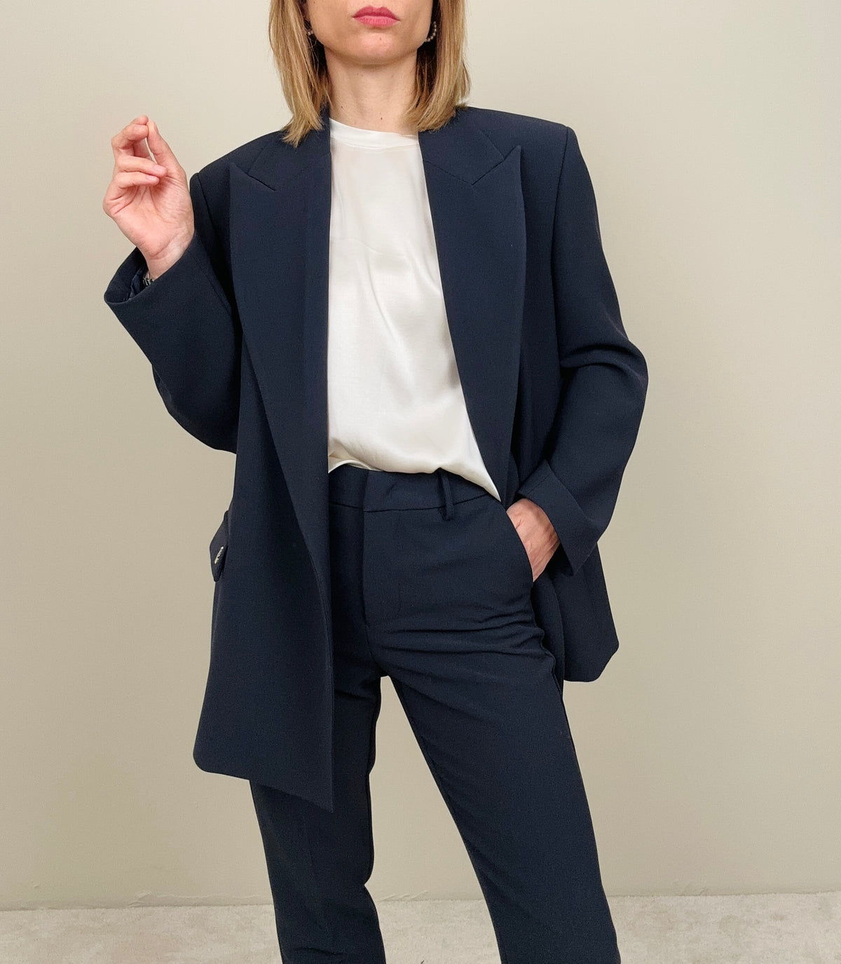 Giacca over completo blu