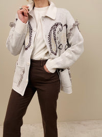 Cardigan con colletto e bottoni