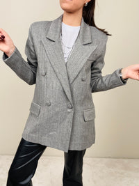 Blazer spinato grigio