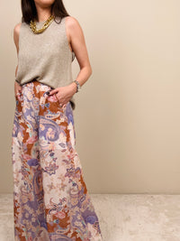 Pantalone fantasia lilla