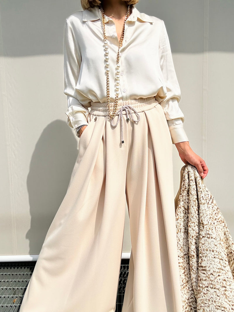 Pantalone ampio burro