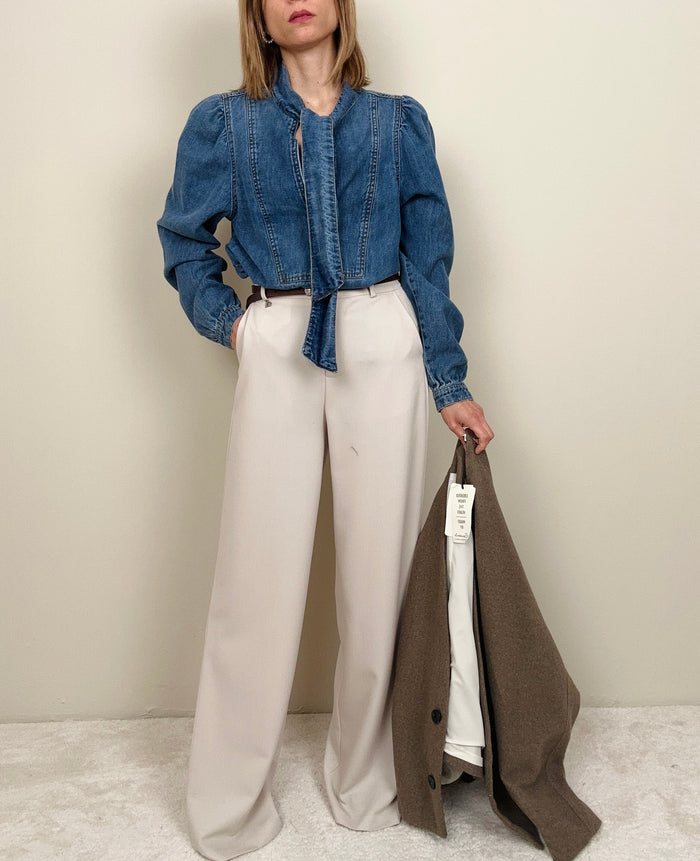 Pantalone a palazzo burro