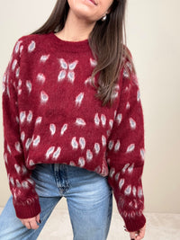 Maglione bandana bordeaux