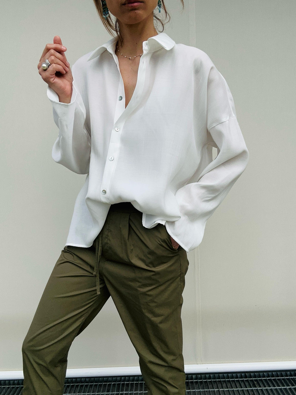Camicia fluida con bandana