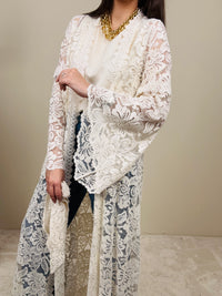 Kimono in pizzo con fusciacca