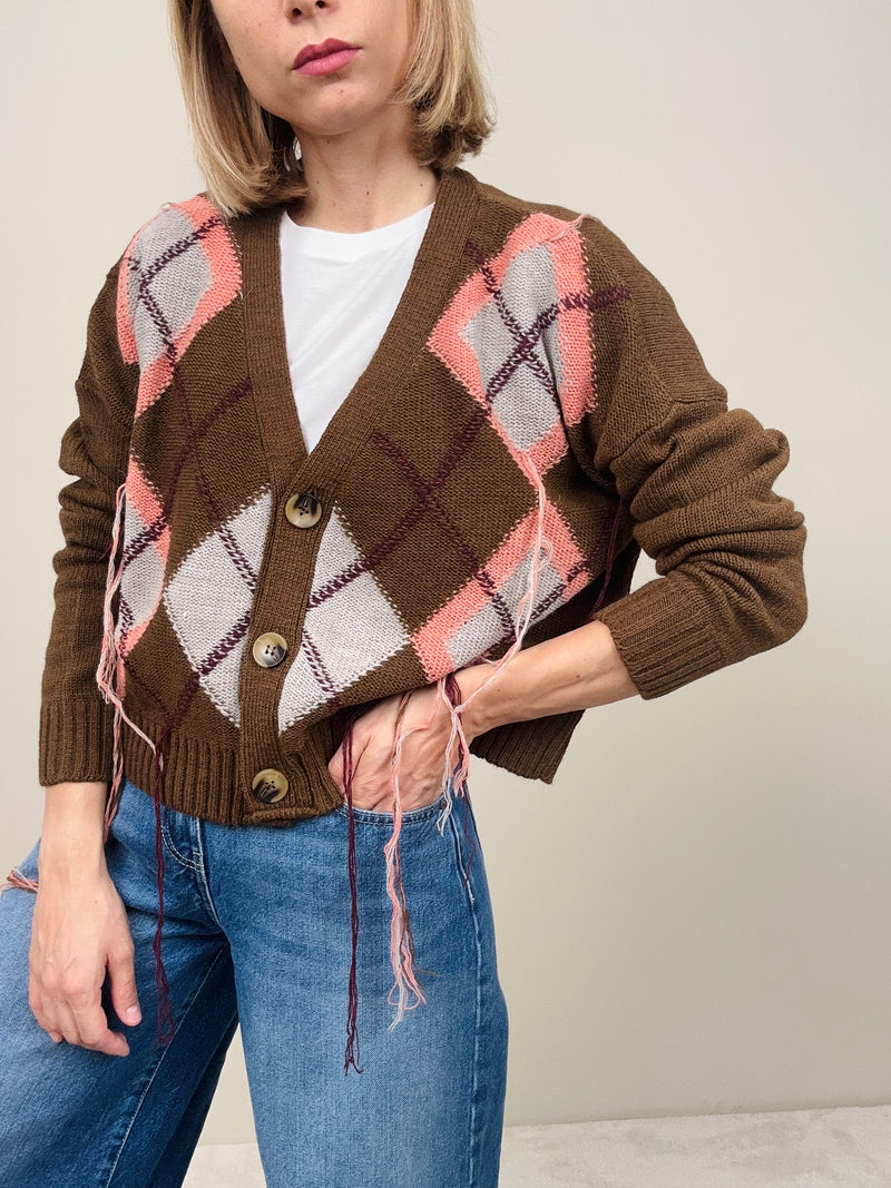 Cardigan con rombi