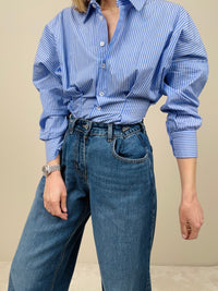 Jeans con vita ripresa