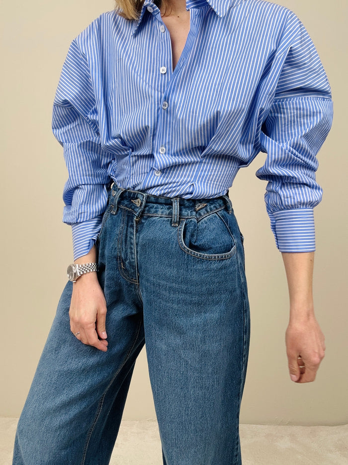 Jeans con vita ripresa