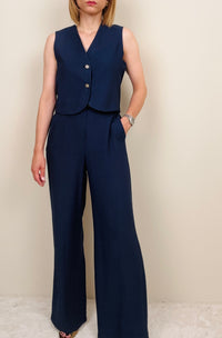 Completo blu con gilet
