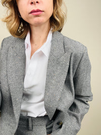 Giacca spinata misto lana