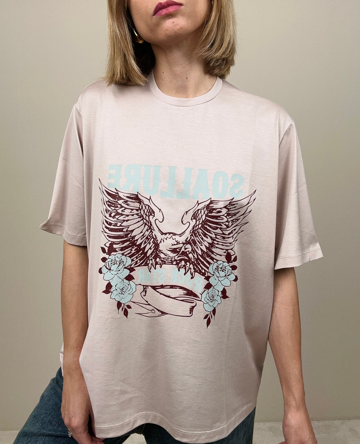 T-shirt Soallure cipria
