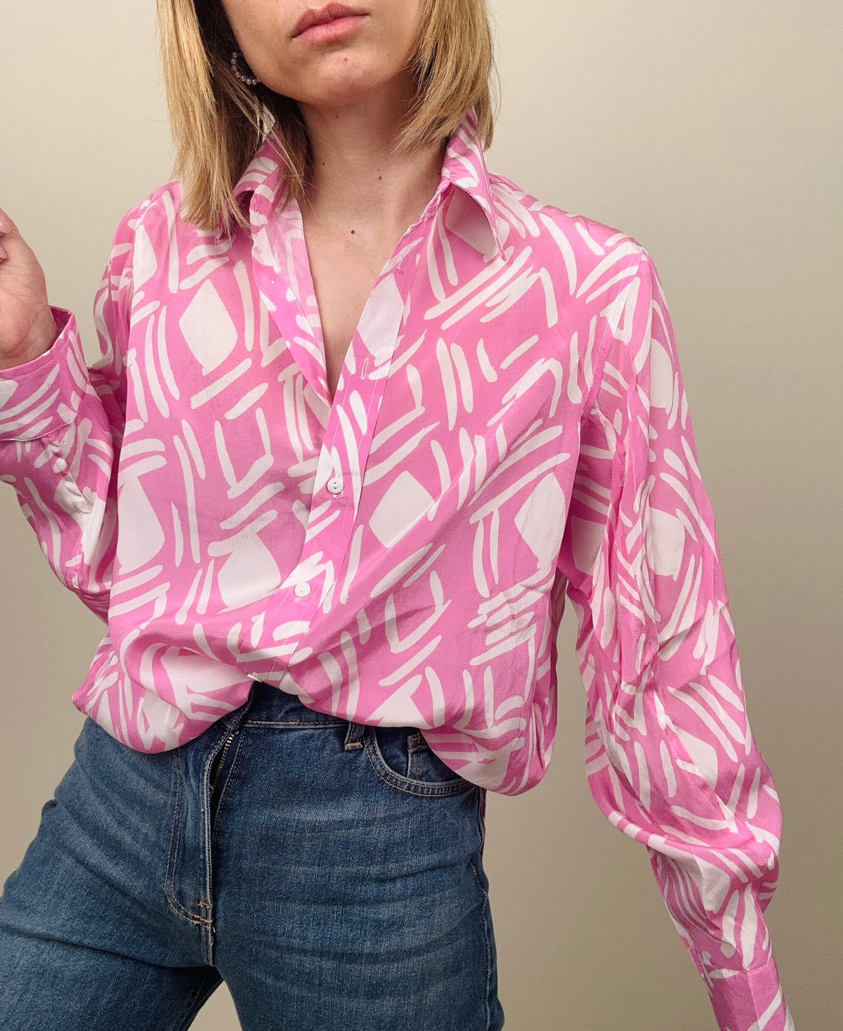 Camicia fantasia geometrica (più colori)