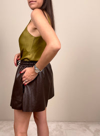 Short in ecopelle moro