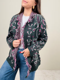 Cardigan bandana ottanio