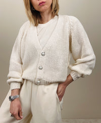 Cardigan con bottoni gioiello