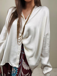 Camicia fluida con bottoncini