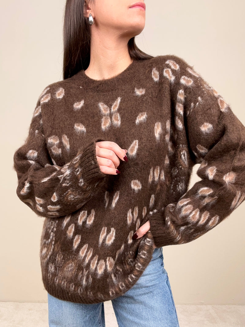 Maglione bandana marrone