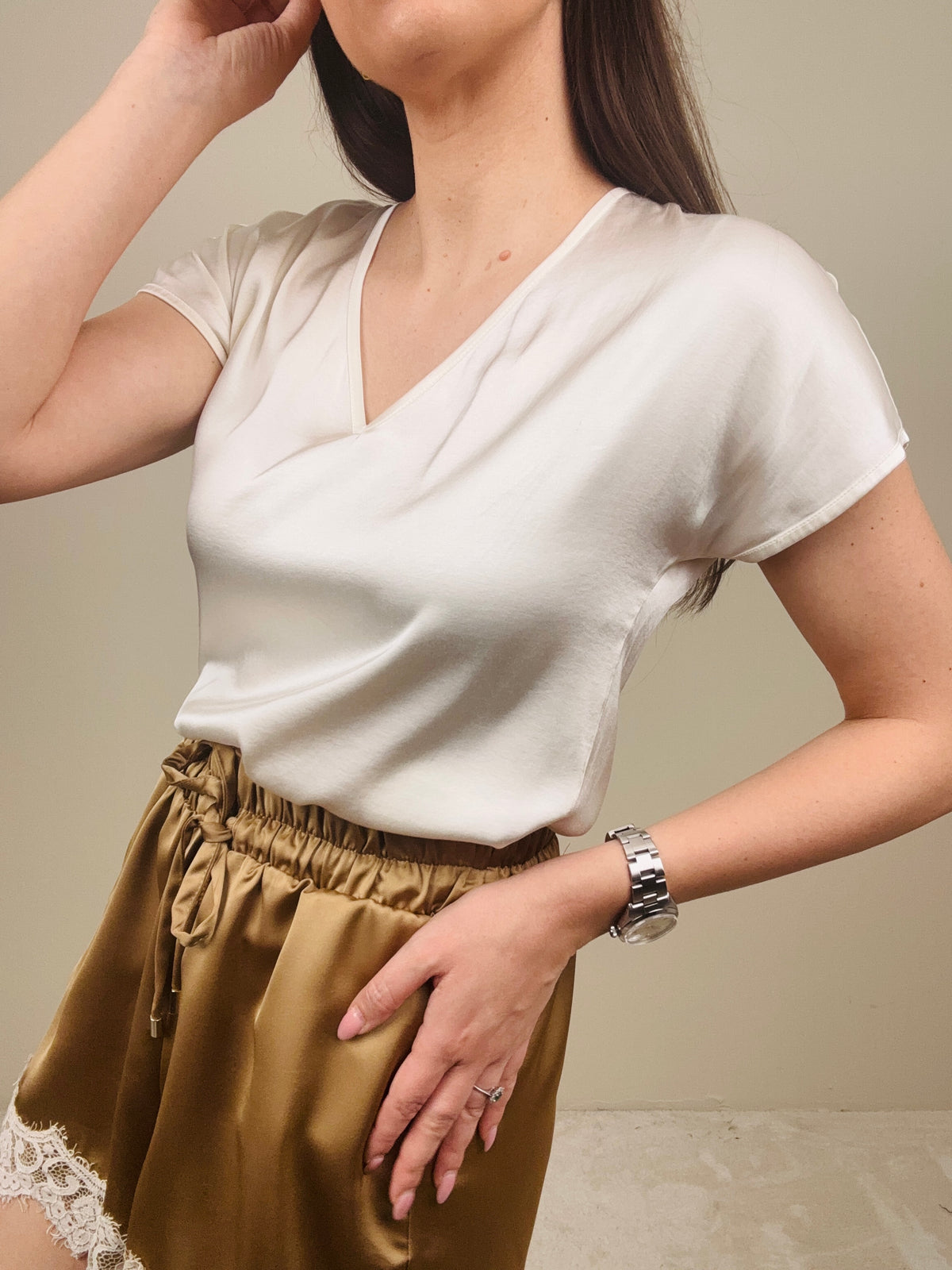 Blusa basic scollo a V
