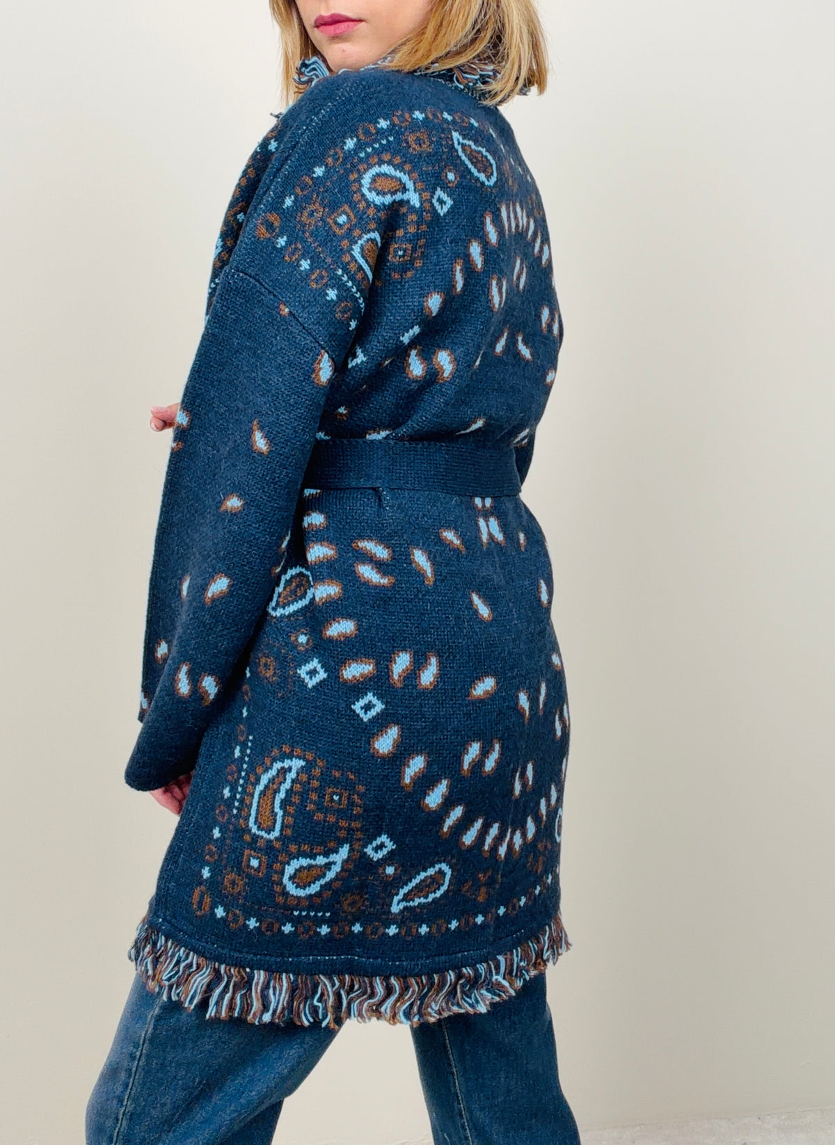 Cardigan bandana blu-azzurro
