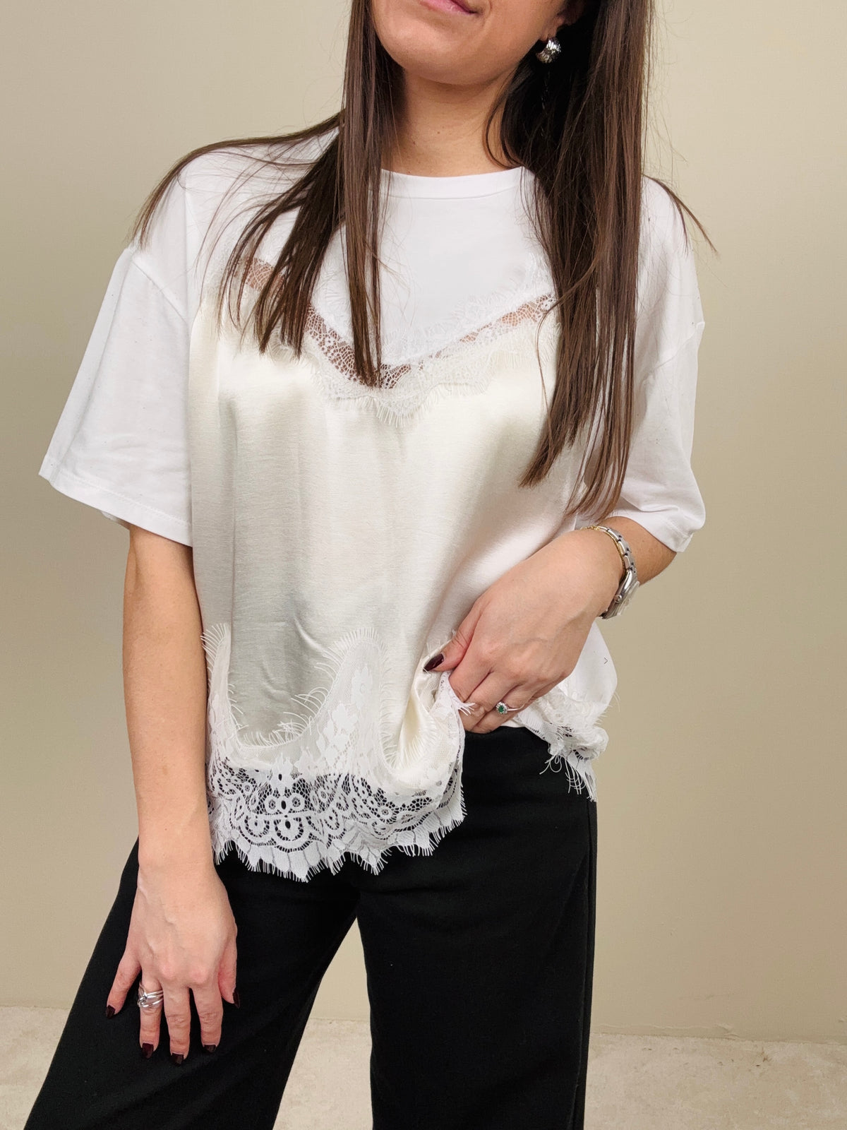 T-shirt Clara avorio