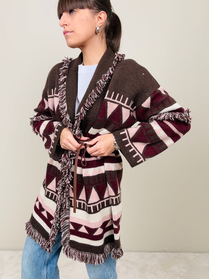 Cardigan dettagli pink