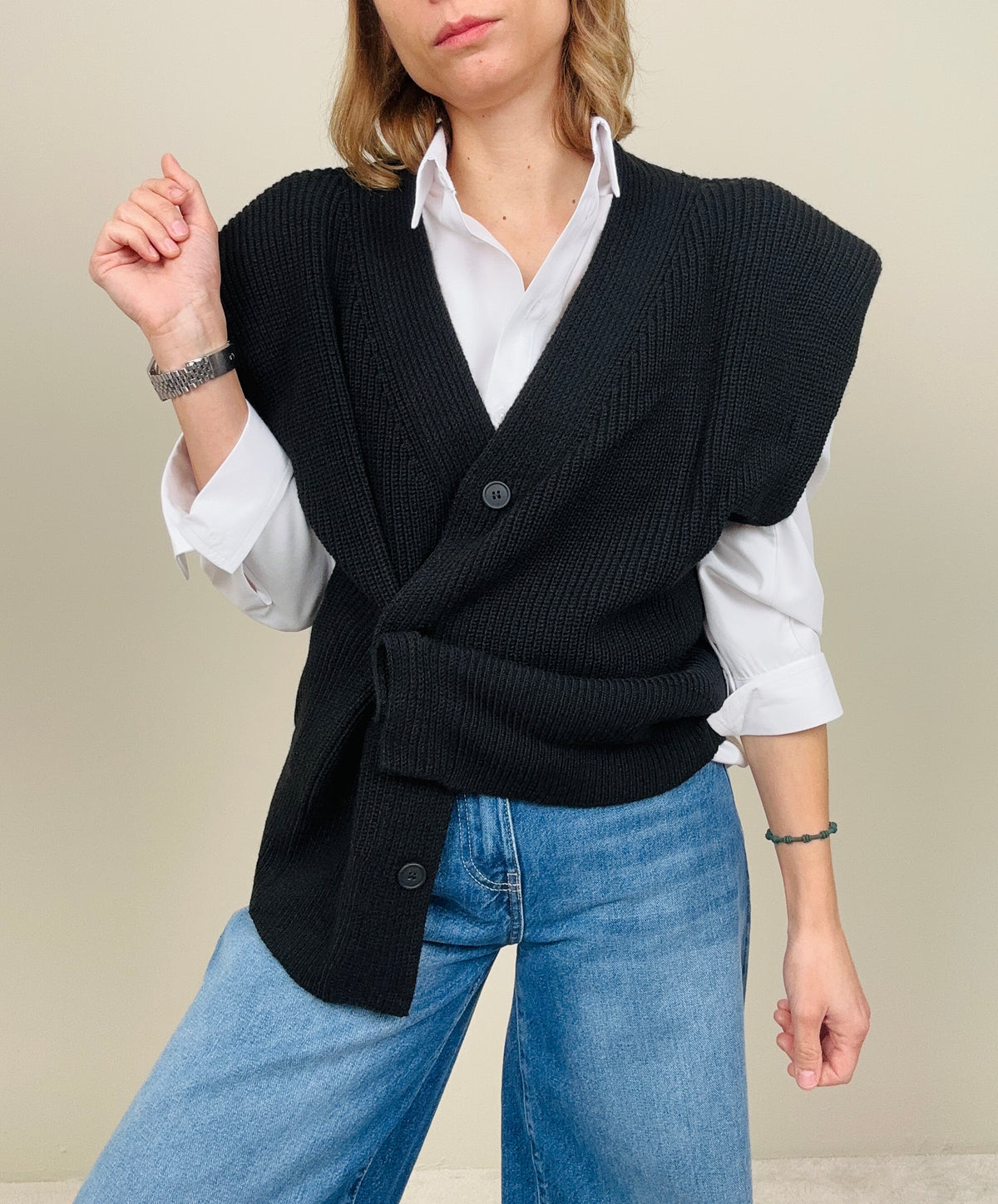 Gilet in maglia con spalline (più colori)