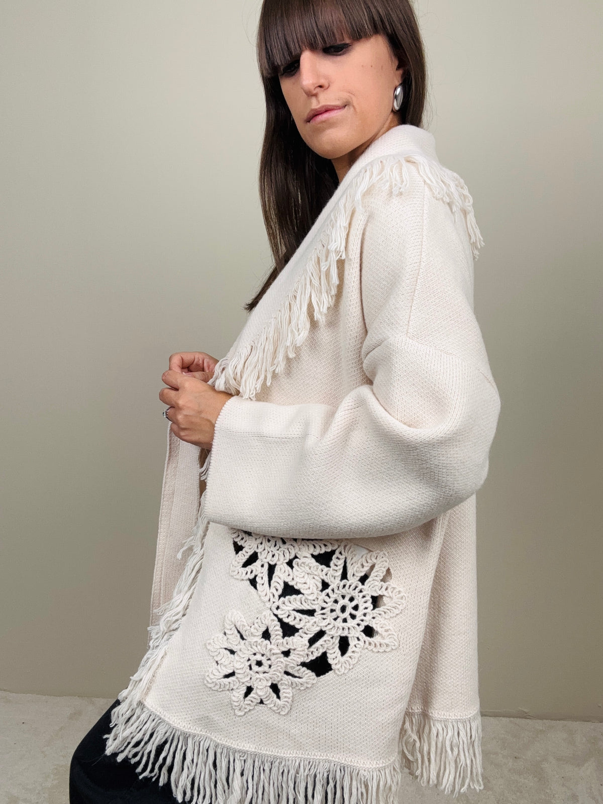 Cardigan con inserto (più colori)