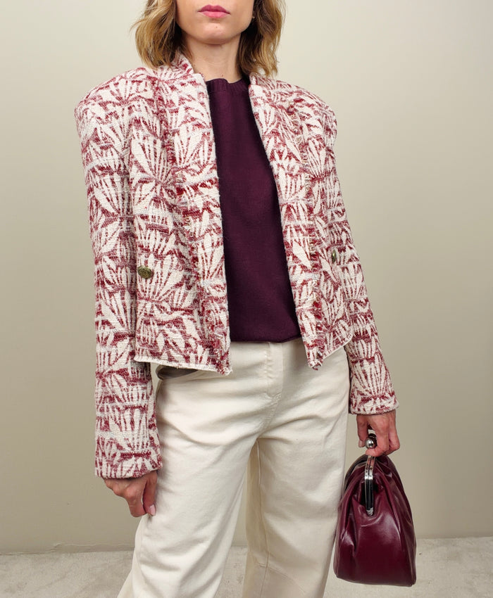 Chanel bolero panna-rossa