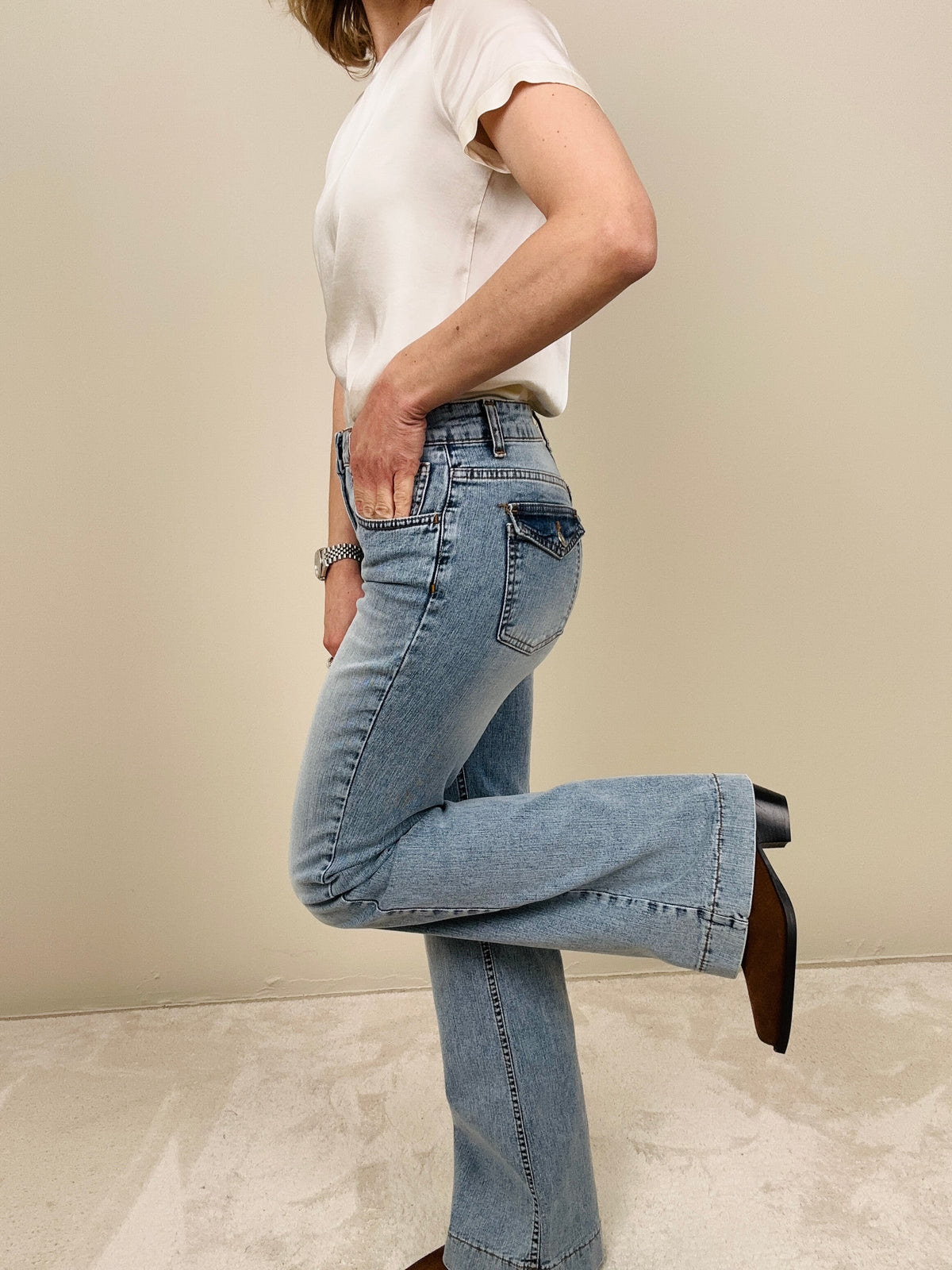 Jeans Emily flare lavaggio chiaro
