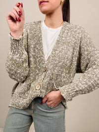 Cardigan bottoni legno (più colori)