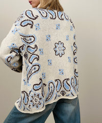 Cardigan bandana con colletto