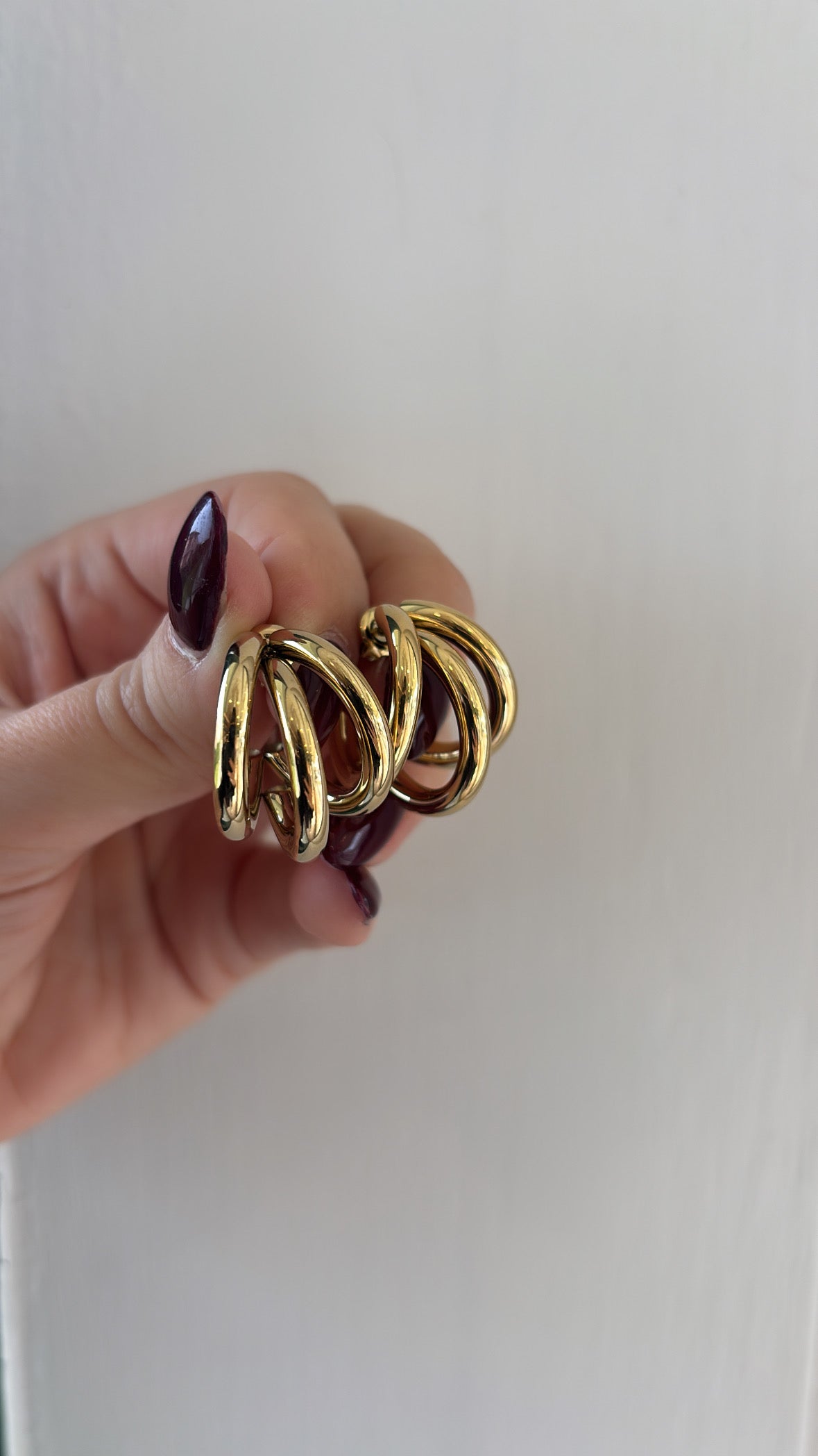 Orecchini cerchio tris (più colori)