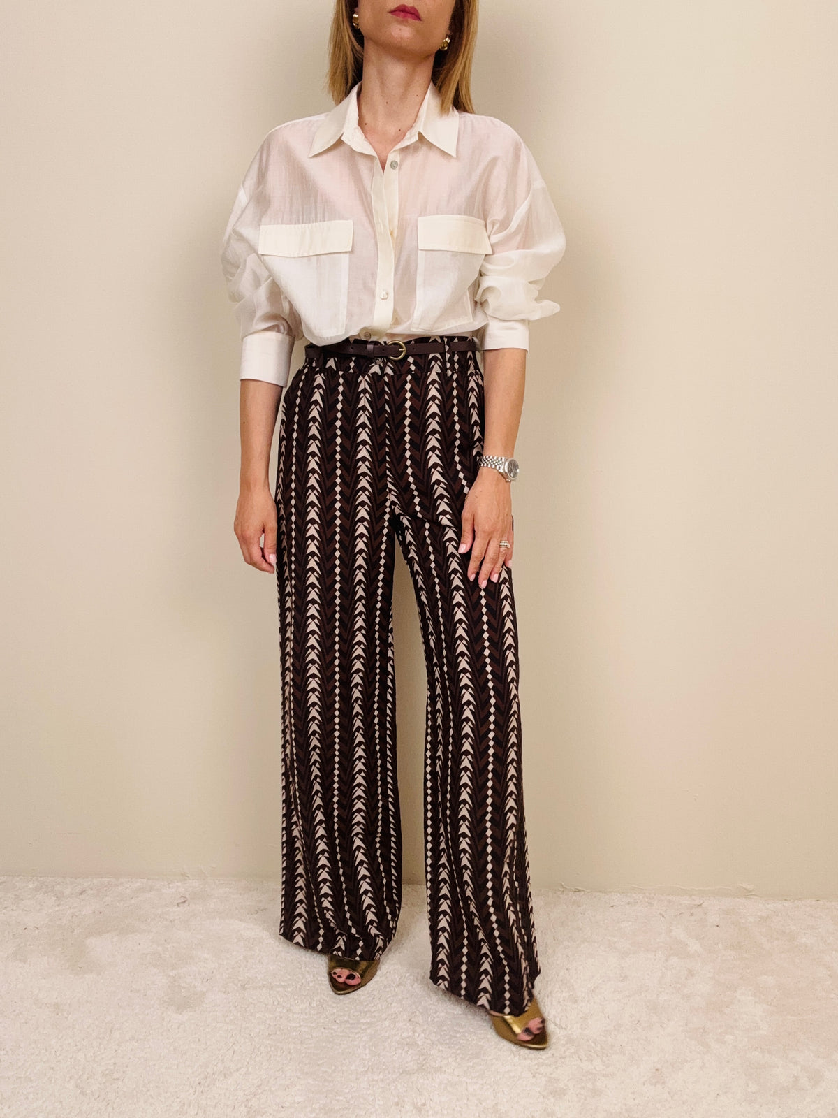 Pantalone in fantasia geometrica