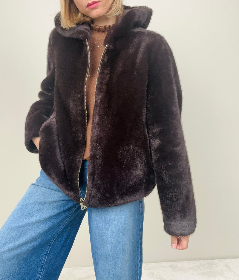 Eco pelliccia marrone