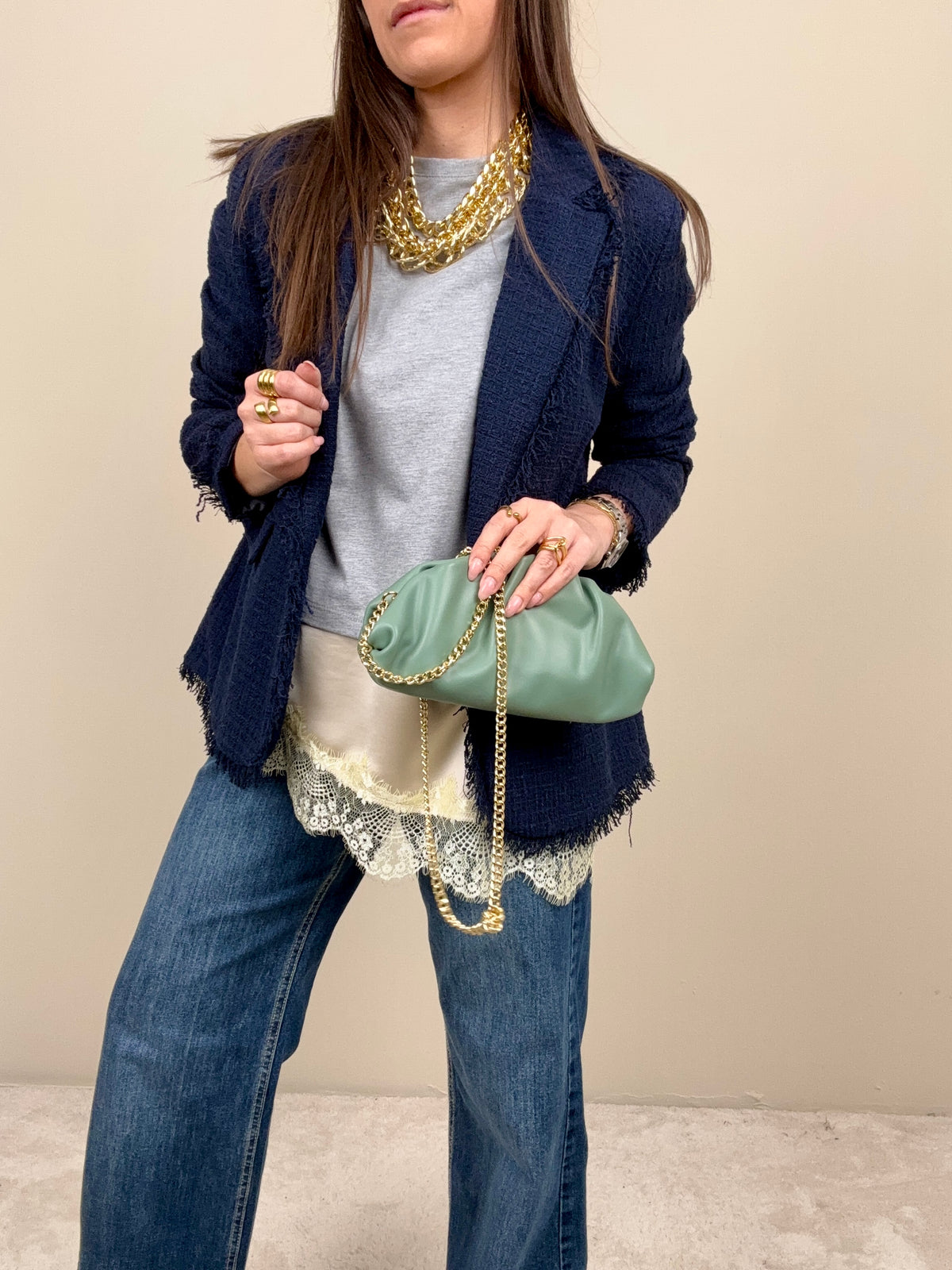 T-shirt con pizzo