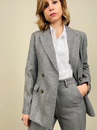 Giacca spinata misto lana