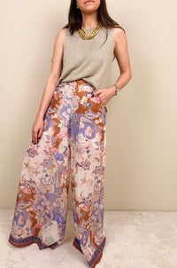 Pantalone fantasia lilla