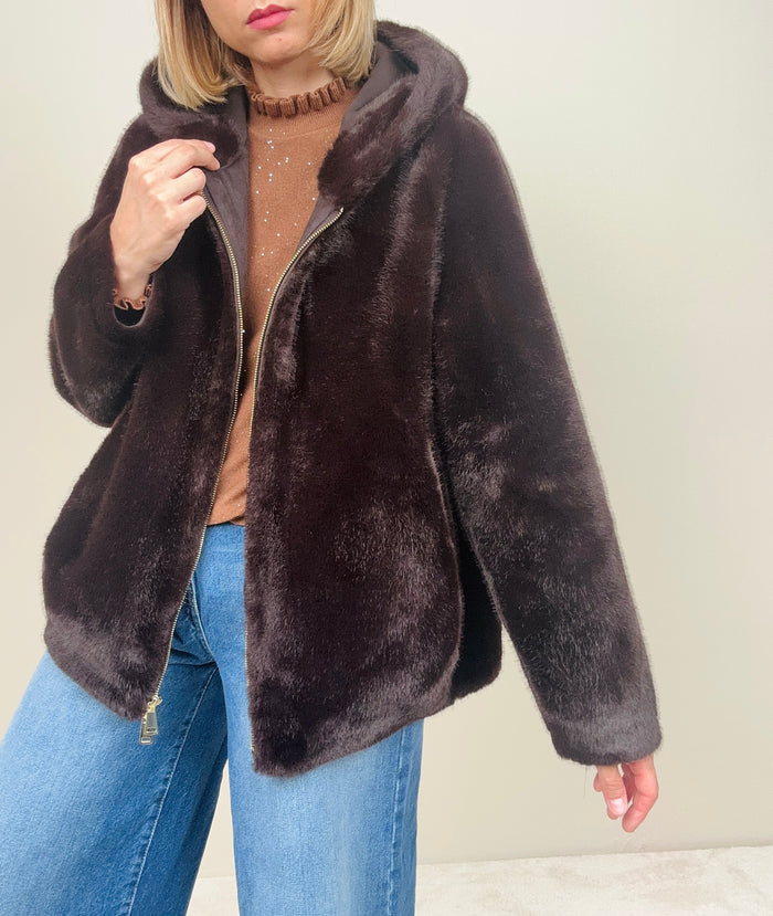 Eco pelliccia marrone