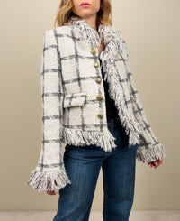 Giacca chanel bianca e nera
